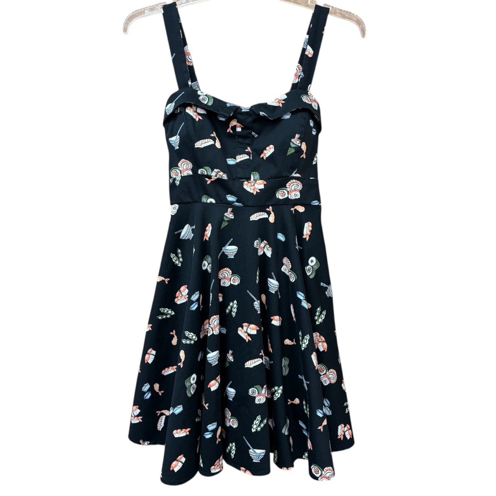 Eva Rose Sushi Print Retro Pin Up Dress, XL